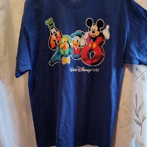 Disney Ladies Blue 2008 Character T-Shirt